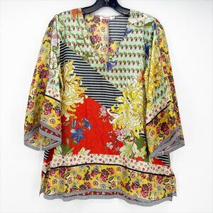 Johnny Was Multicolor Floral Tunic